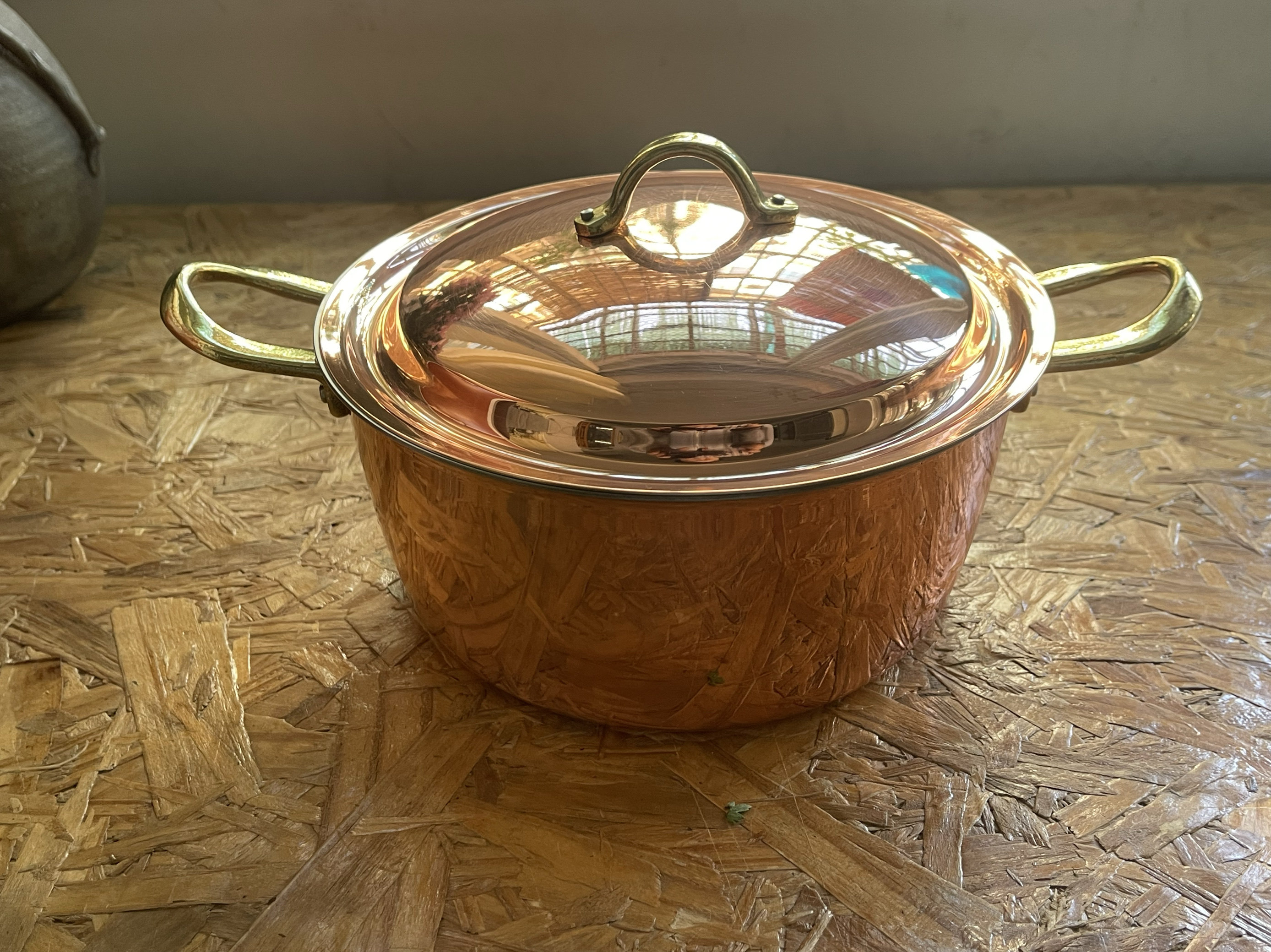 日本新光堂COPPER100铜制双耳带盖圆锅：厨房中的艺术品--淘宝好物网