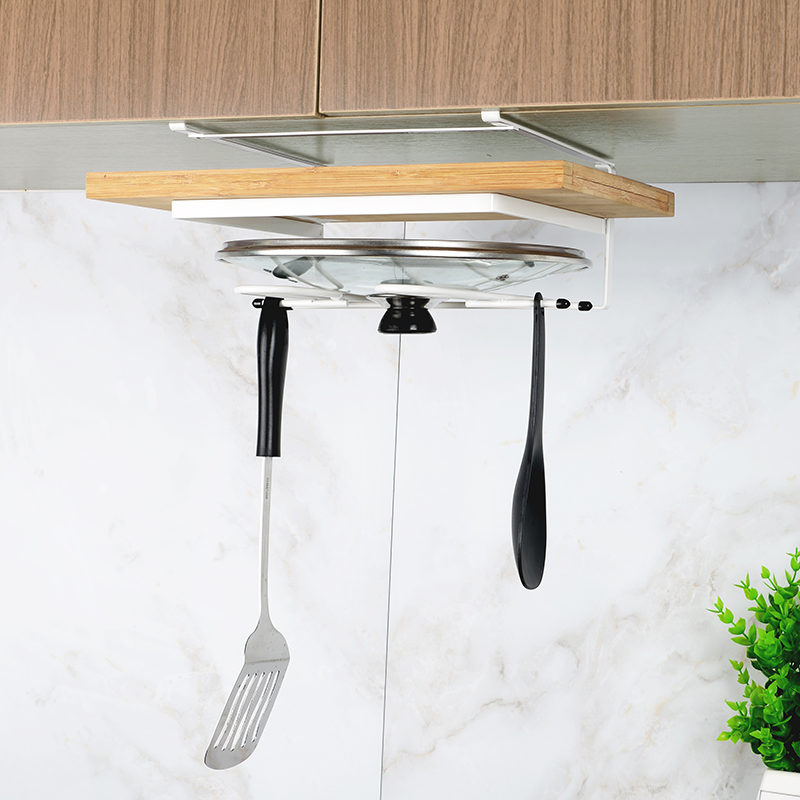 Hanging Kitchen Cabinet Anvil Plate Rack Pan Lid Rack Free Punch