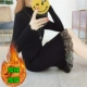 Áo len mùa thu đông của phụ nữ đứng đầu trong phần dài cộng với nhung dày nửa cổ cao đan đáy áo ren bên hông áo len mỏng quần áo nữ mùa hè đẹp