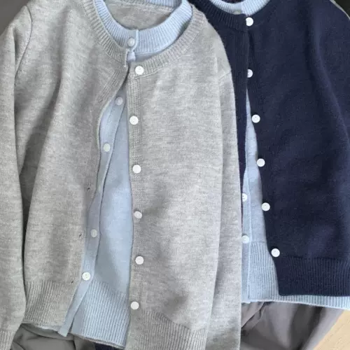 Комплект, трикотажный кардиган, куртка, свитер, осенний