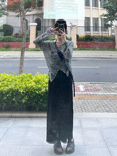 Летнее трикотажное дизайнерское платье, юбка, защита от солнца, свободный крой, тренд сезона