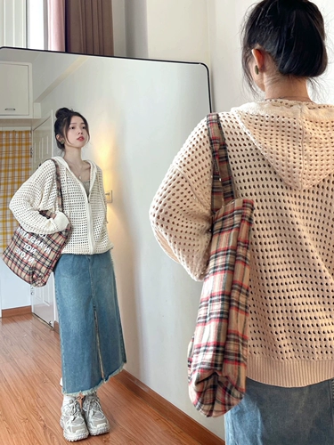 Дизайнерская толстовка с капюшоном, летняя трикотажная куртка, тренд сезона