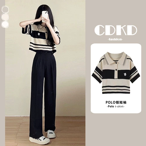 Летняя футболка с коротким рукавом, подходит для подростков, воротник поло