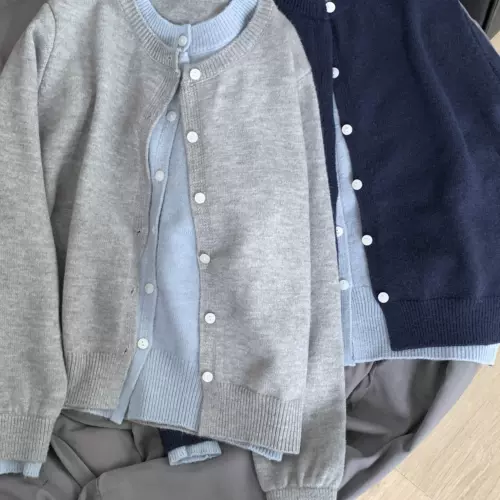 Комплект, трикотажный кардиган, куртка, свитер, осенний