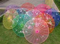 Transparent Silk Umbrella Performance Dance Stage Props Umbrella Qipao Walk Show Umbrella Silk Decorative Umbrella Classical Crafts Umbrella