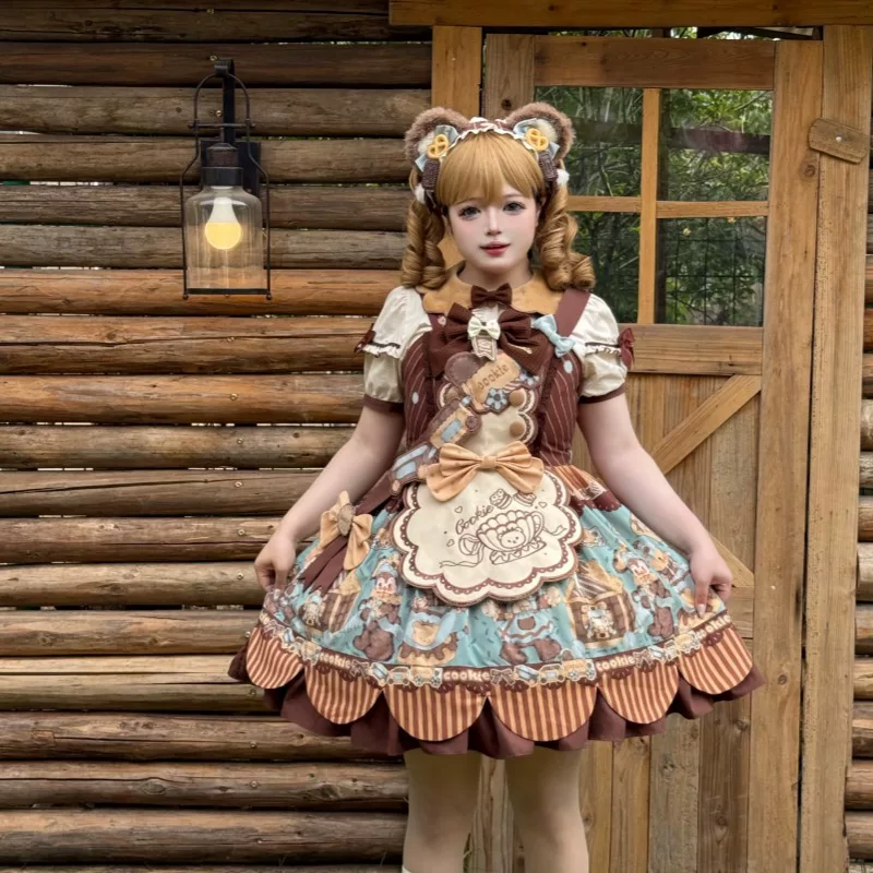 Летняя хлопковая подлинная дизайн кукла, (Физикс), полный набор, стиль Lolita
