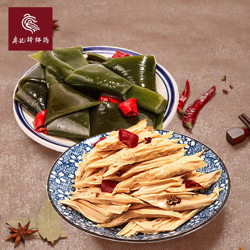 Liaoji stick chicken spicy stewed yuba kelp knot 400g cold dishes ready-to-eat vegetarian snacks spicy stewed snacks