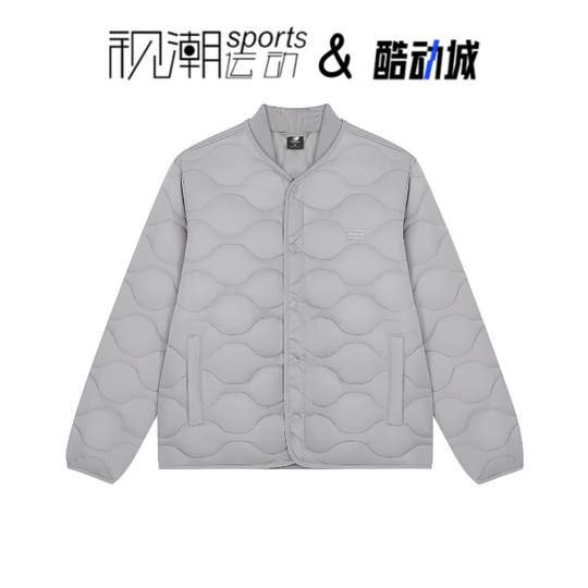 New Balance NB灰色男女纯色百搭保暖运动夹棉外套AMJ33342-TAG