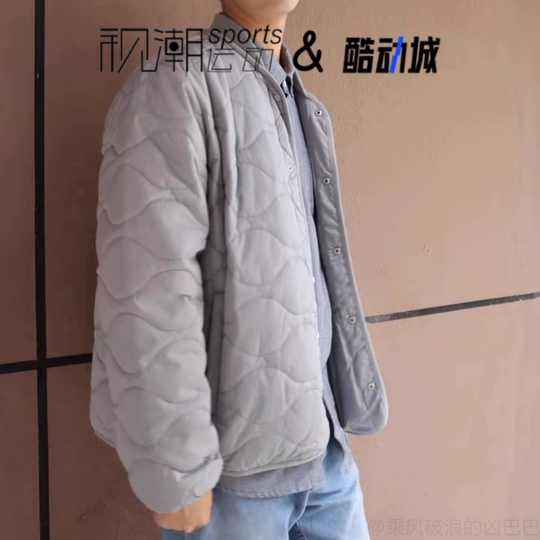 New Balance NB灰色男女纯色百搭保暖运动夹棉外套AMJ33342-TAG