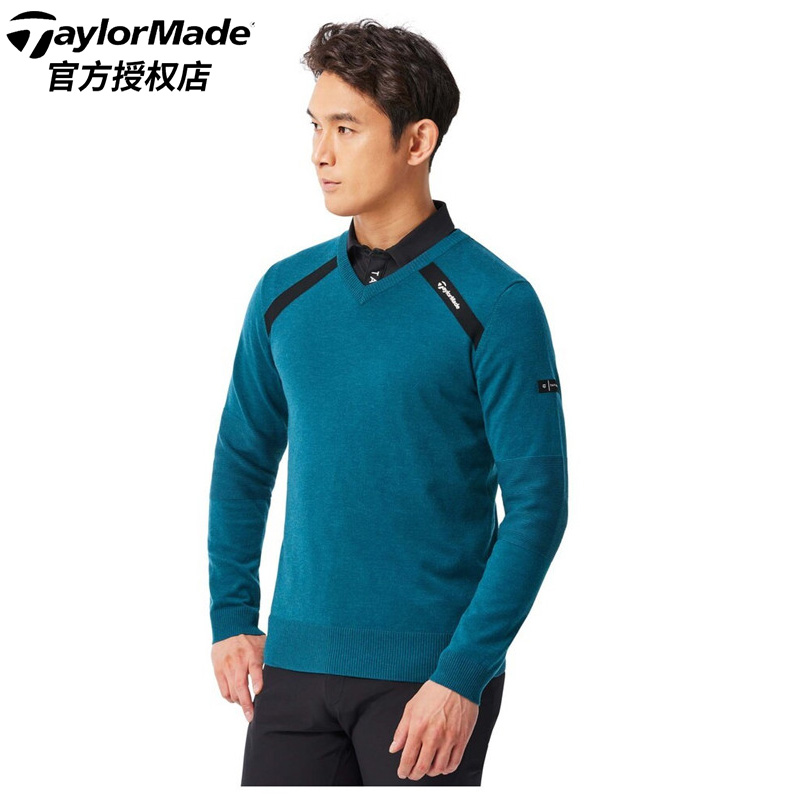 22 new) Taylorde Taylor May golf clothing men's V-character neckline cardiovert long sleeve golf