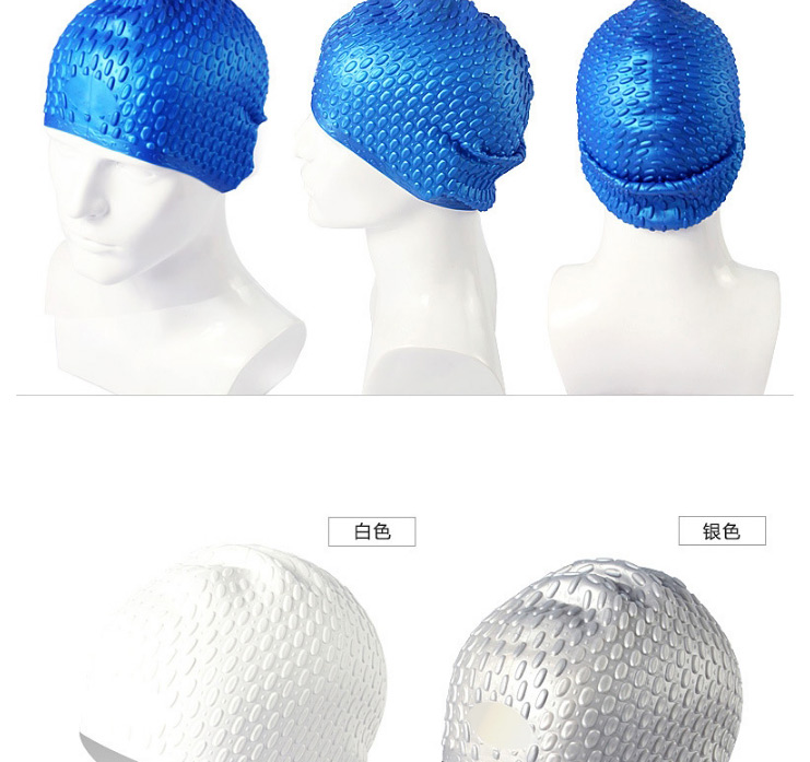 Mũ bơi bằng silicon Unisex không thấm nước Bảo vệ tai hình giọt nước Tóc dài thoải mái Mũ bơi thời trang 	mũ bơi nhật
