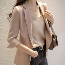Ladys small suit jacket fall commuter upscale pure color One grain button 2021 Career casual outwear jacket woman