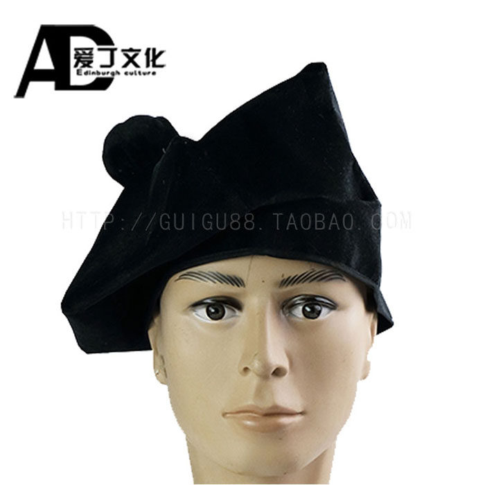 Home Ding Hat Ancient Book Children's Family Butler's House Butler Small Two Books Sheng Jiantou Decorated With Hexagon Hat