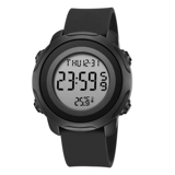 Термометр, трендовые мужские часы для школьников, водонепроницаемые светящиеся цифровые часы, измерение температуры, подходит для подростков