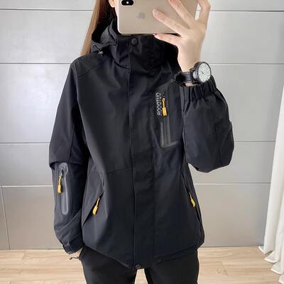French Rouje Moaks high-end women's three-in-one detachable down jacket for spring, autumn and winter with fleece and moisture resistance