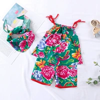 Зеленый комплект, платок, эффект подтяжки