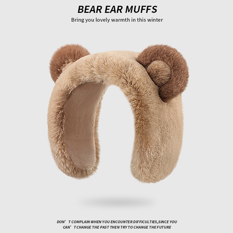 Children Cartoon Warm Ear Hood Woman Cute Little Bear Ear Bag Winter Student Protective Ear Garnter Ear Cap Antifreeze Ear Warm Ear Sleeve-Taobao