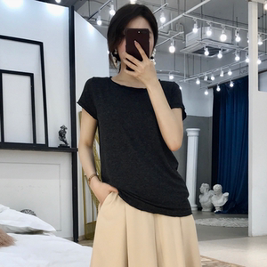 blingbling亮丝重工显瘦t恤