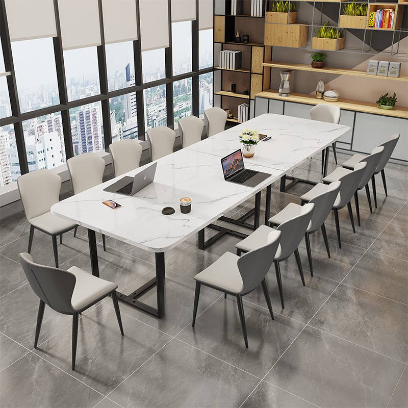 Conference Table Slate Training Light Luxury Negotiation Table and Chair Combination Simple Modern Office Long Table Store Large Long Table