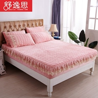 nhung san hô dày bông nệm bìa doanh nghiệp giường di bedspread Simmons nắp bảo vệ nắp trượt 1.8m bụi - Trang bị Covers Mẫu ga phủ giường