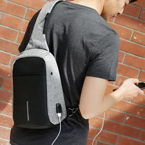 Chest bag mens bag multi-function messenger bag Simple large-capacity casual shoulder bag fashion mini small backpack