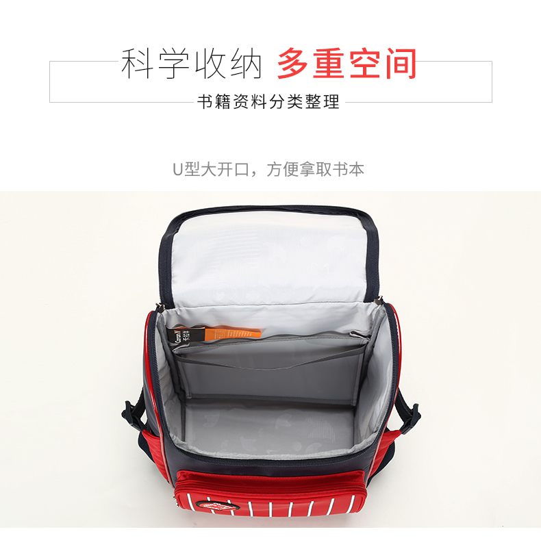 Kara cừu túi học sinh tiểu học nam và nữ 12345 lớp túi đeo vai Yang ba lô học sinh 8-12 tuổi cặp 2680 - Ba lô balo bitis