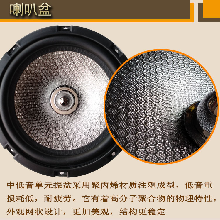 Car Audio Speaker Modification Car Speakers 6.5inch Set Speaker Tweeter Mid-Woofer Crossover