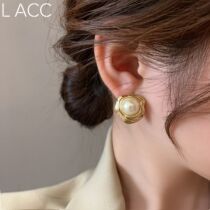 (L ACC7 12th 20 points on the shelf New minus 5) South Korea East gate metal ring pearl earrings