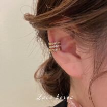 Ear clips without pierced earrings female high-end cold wind ear bone clip retro French temperament light luxury niche earrings