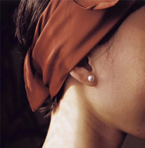 Simple temperament s925 sterling silver pearl stud earrings ear rod female Japan and South Korea small fresh all-match ear pierced jewelry earrings