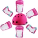 Розовый комплект, шлем, защитное снаряжение