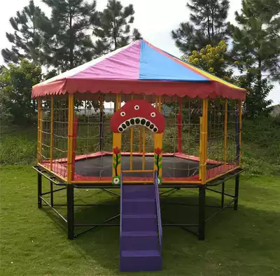 Indoor and outdoor trampoline trampoline Outdoor large playground trampoline children's kindergarten round trampoline