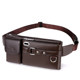 Soft leather men's waist bag mobile phone bag multi-functional large capacity men's chest bag casual crossbody bag trendy construction site