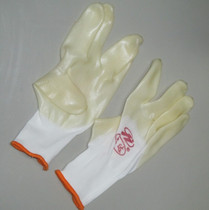 Glue spray gloves hanging glue thread gloves yellow one-sided adhesive gloves labor protection gloves labor work gloves