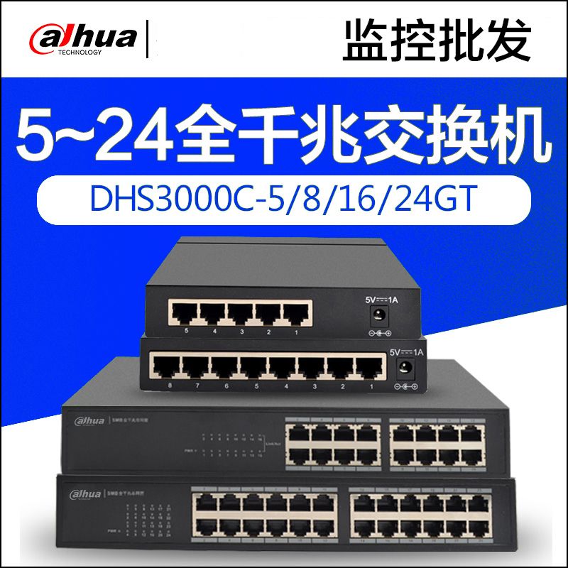 Dahua 5-port all-gigabit switch enterprise-class 8-port 16-port 24-port switch DH-S3000C-16GT