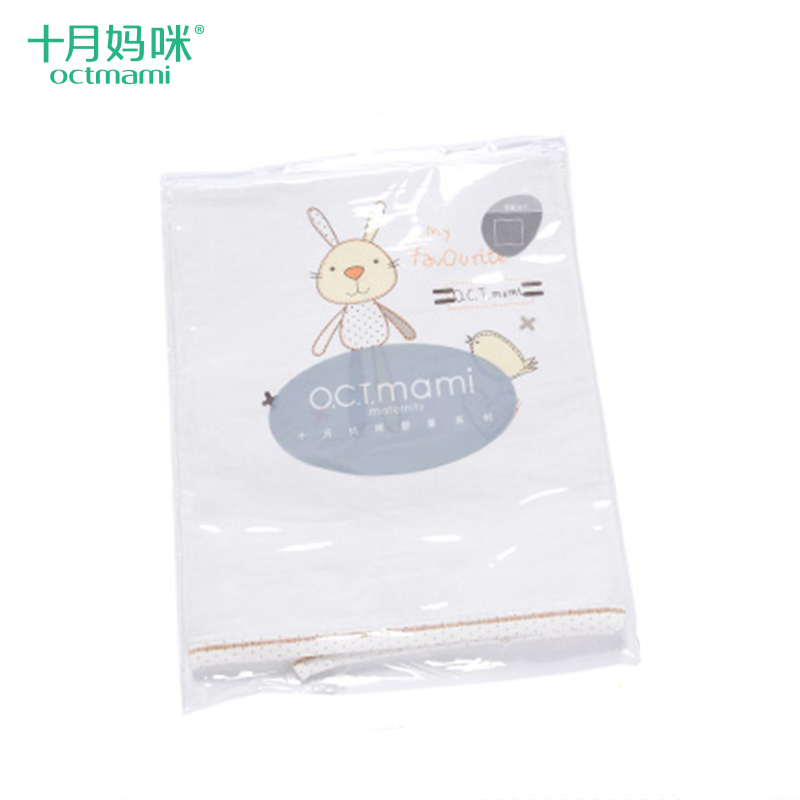 十月妈咪 宝宝浴巾 纯棉印花超柔软纱布浴巾 四季新生儿幼儿用品