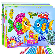 Large 3D three-dimensional crystal diamond stickers diy crystal color painting children Cartoon creative mosaic handmade stickers