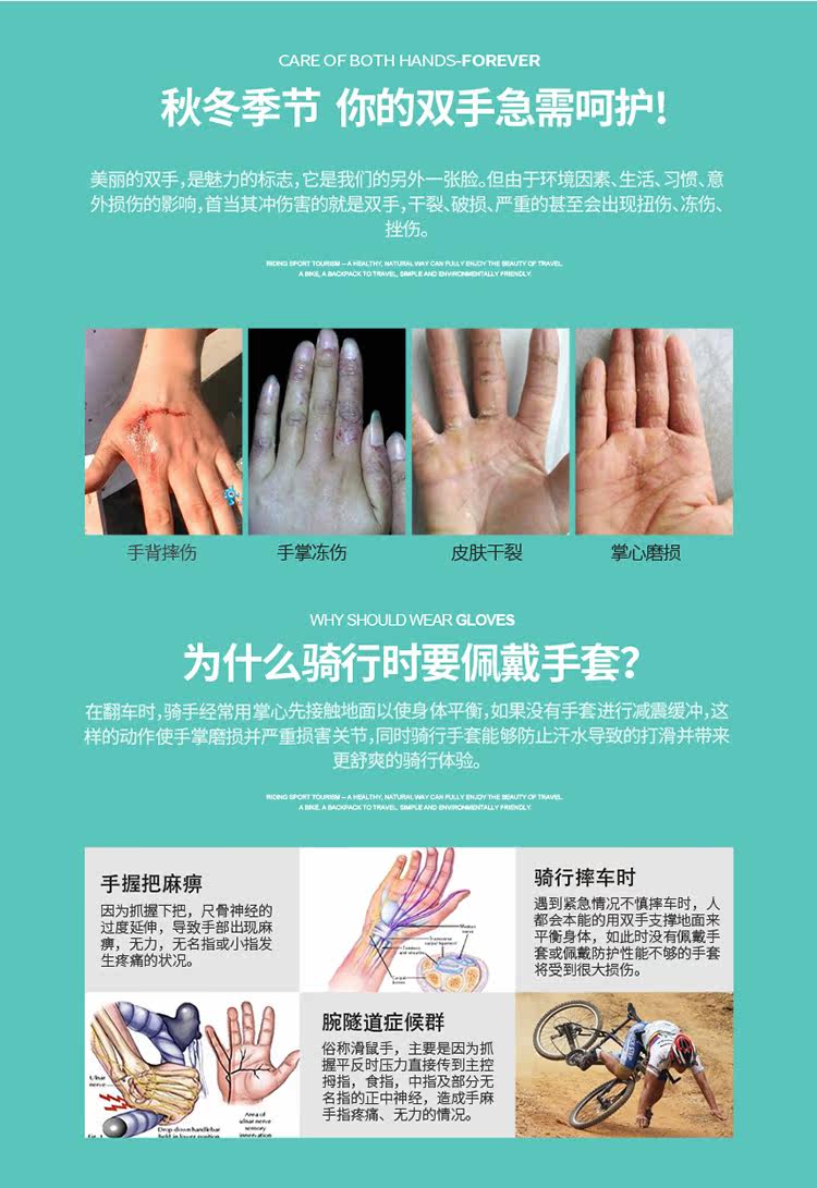 Gants de cyclisme mixte - Ref 2246402 Image 8