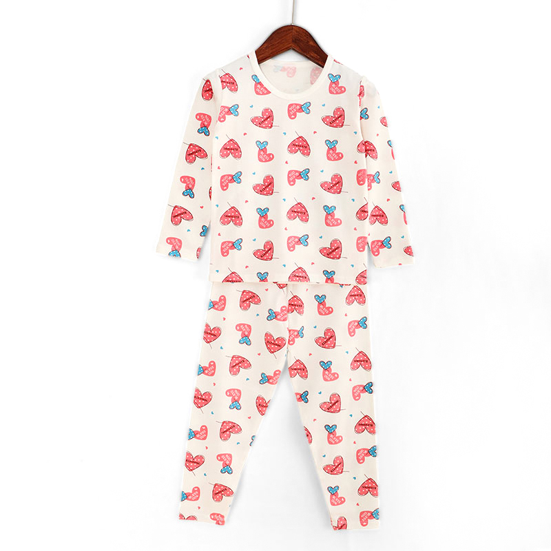 Cô gái đồ lót bộ bông mùa xuân và mùa thu childrens bông áo len quần bé mùa thu đặt trong các trẻ em pajama quần áo nhà lớn.