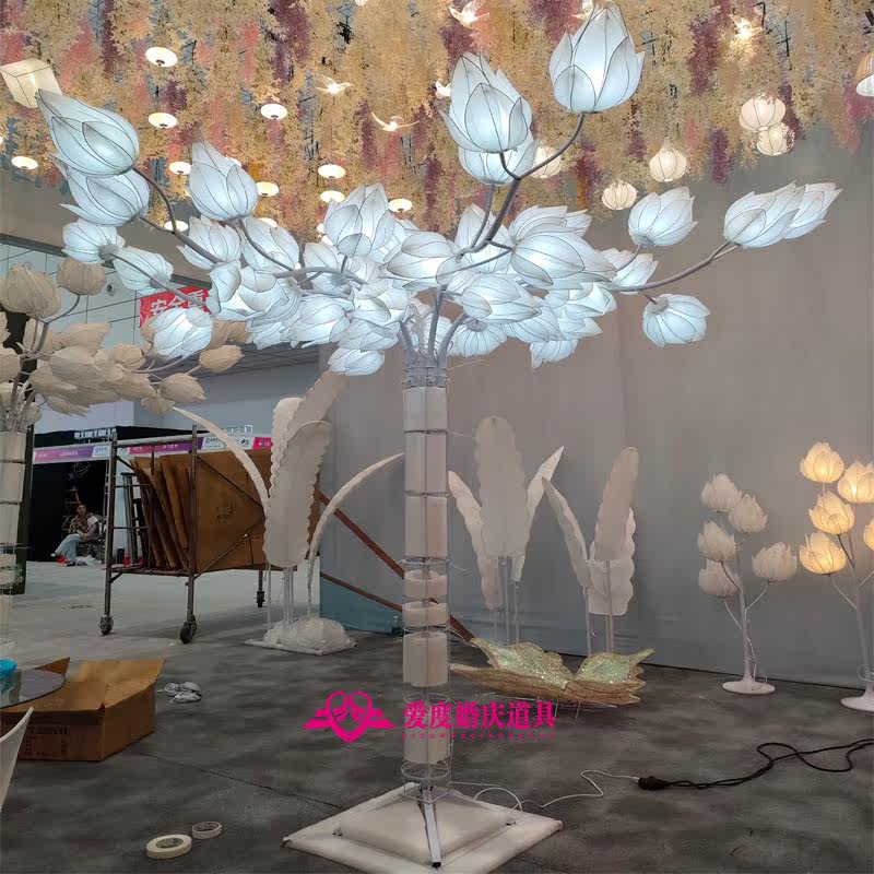 New Wedding props Lighting Road Leading Light Belllan Flowers Jade Lan Background Iron Art Shelf Wedding Stage Welcome