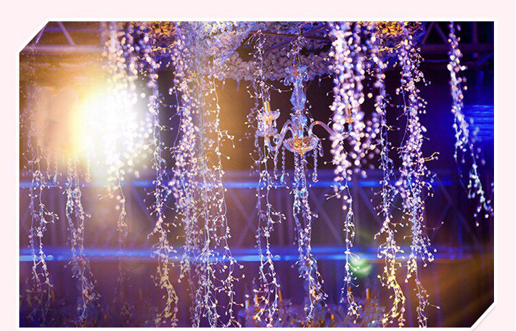 New diamond crystal bead curtain chain arch flower stand decoration road lead flower wedding ceremony background wedding arrangement props