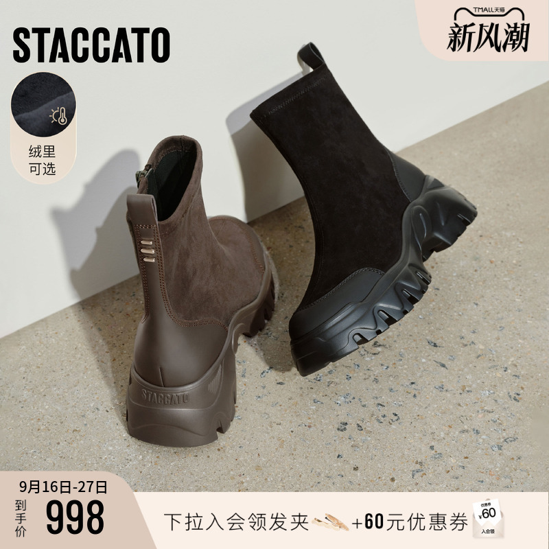 Scatto Symphony Dolphin Fleece-Lined High-Heeled Ankle Boots Winter New Popular Style Good-Looking High-End Slimming Fashion Boots Women's Boots Scatto Symphony Dolphin Fleece-Lined High-Heeled Ankle Boots Winter New Popular Style Good-Looking High-End Slimming Fashion Boots Women's Boots