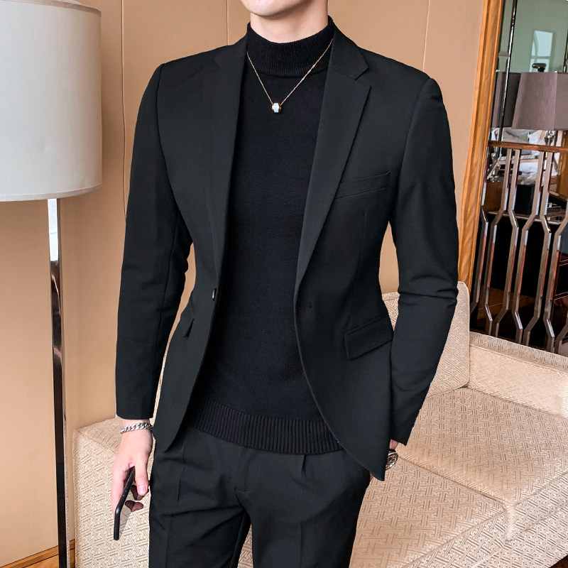 Spring Summer Leisure Single Western Suit Business Positive Dress Men's Suit Men's Jacket Han Version Trend To Fix Suit Men Suit