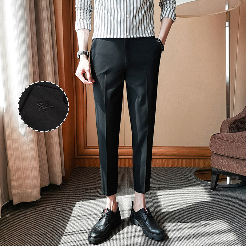 Summer 90% pants for men casual pants Korean version trendy small feet long pants with suit pants 9 sub pants men