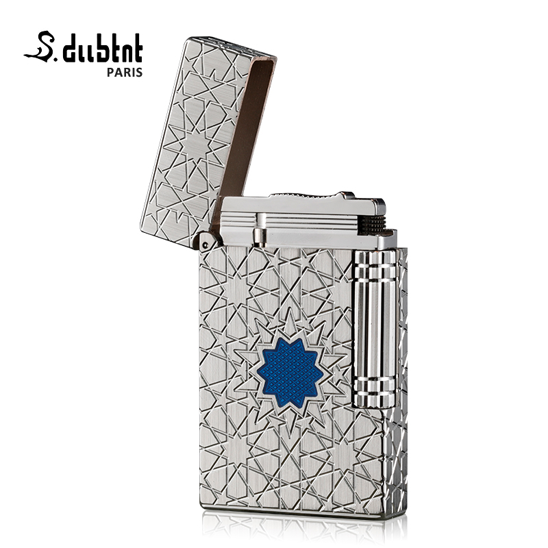 French Dubot inflatable high-end loud sound custom steel tone lighter pure copper boutique gift creative personality lettering