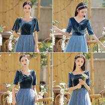 Blue Bridesmaid Gown Womens 2021 New Starry Velvet Sisters Group Annual Meeting To Host Students Graduation for the Winter