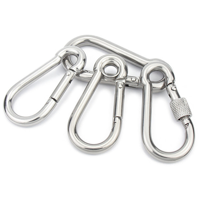 304 stainless steel spring buckle carabiner hoist chain connection buckle safety insurance buckle buckle rope buckle hook