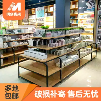 Small supermarket shelf stationery store single-sided wall display rack commissary convenience store snack shelf Multi-Layer Display Cabinet