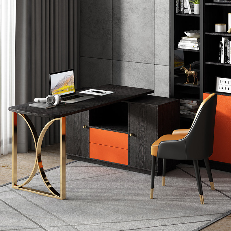 Nordic desk simple modern multifunctional light luxury computer desk home office desk telescopic corner learning desk