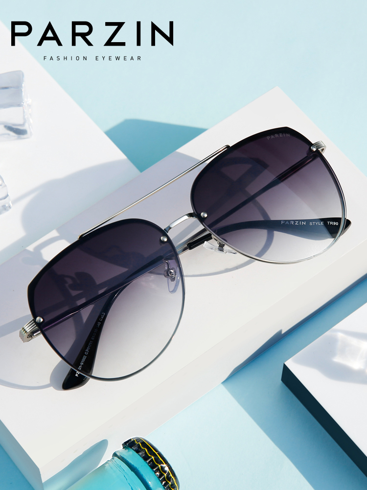 Parsons sunglasses women's metallic big-framed cat-eye fashion glasses show the face thin tide sunglasses driving the new 91602